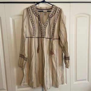 Womens Knox Rose dress XXL long shirt cream color